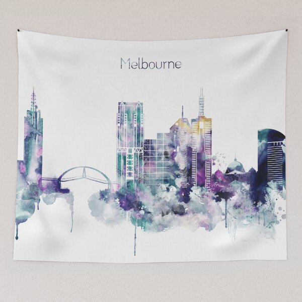 Item preview, Melbourne City Skyline designed and sold by DimDom.