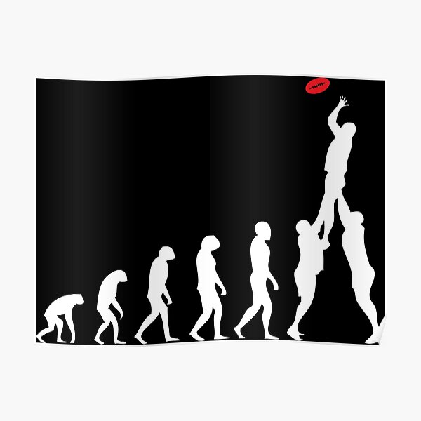 Rugby Evolution De L'homme Poster