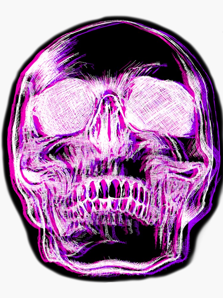 Grunge 3D Skull  Sticker for Sale by vellikhor