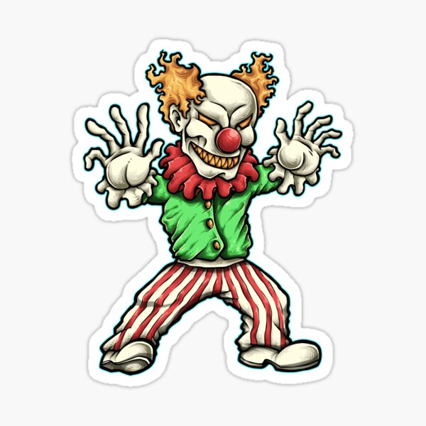 Scary Clown Sticker