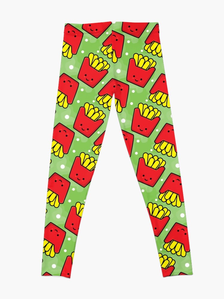 Discover Fun French Fries Pattern Leggings