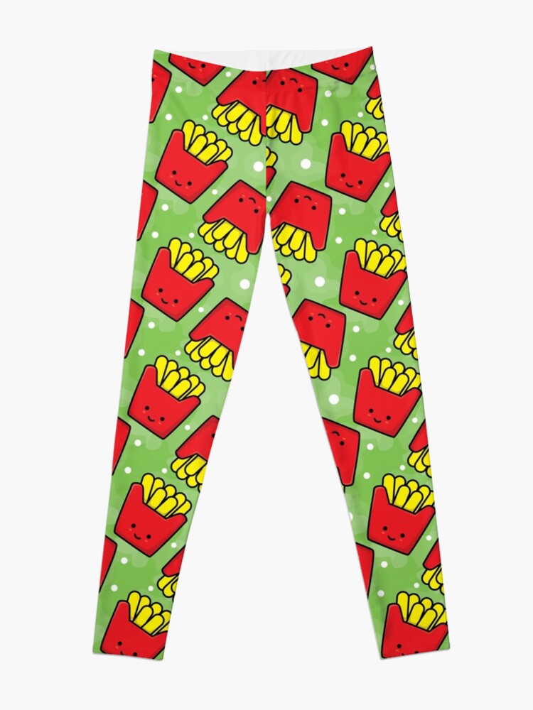 Discover Fun French Fries Pattern Leggings