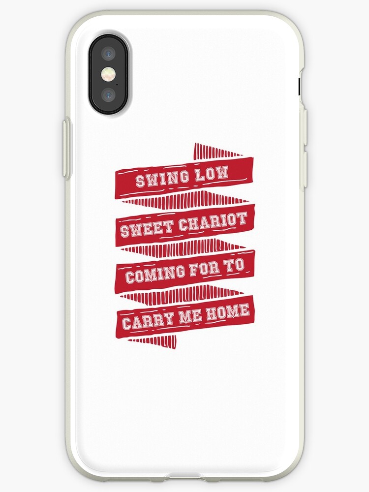 Rugby England Swing Low Sweet Chariot Banner Iphone Case By Rebus 28