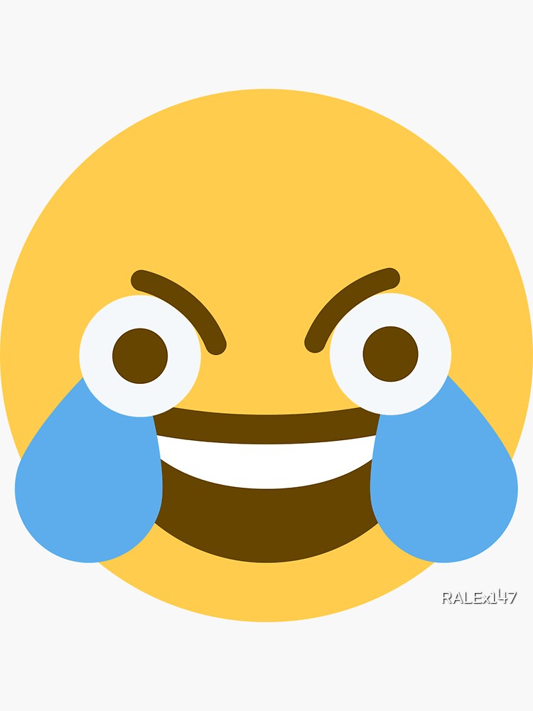 Pegatina «Discord Laughing Llorando Emoji Ojos abiertos Meme» de