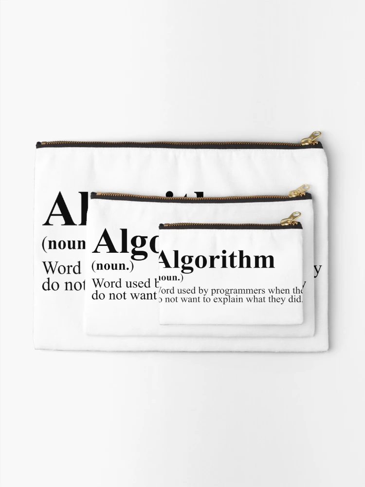 Thumbnail 2 of 4, Zipper Pouch, Algorithm Definition designed and sold by Evelyusstuff.