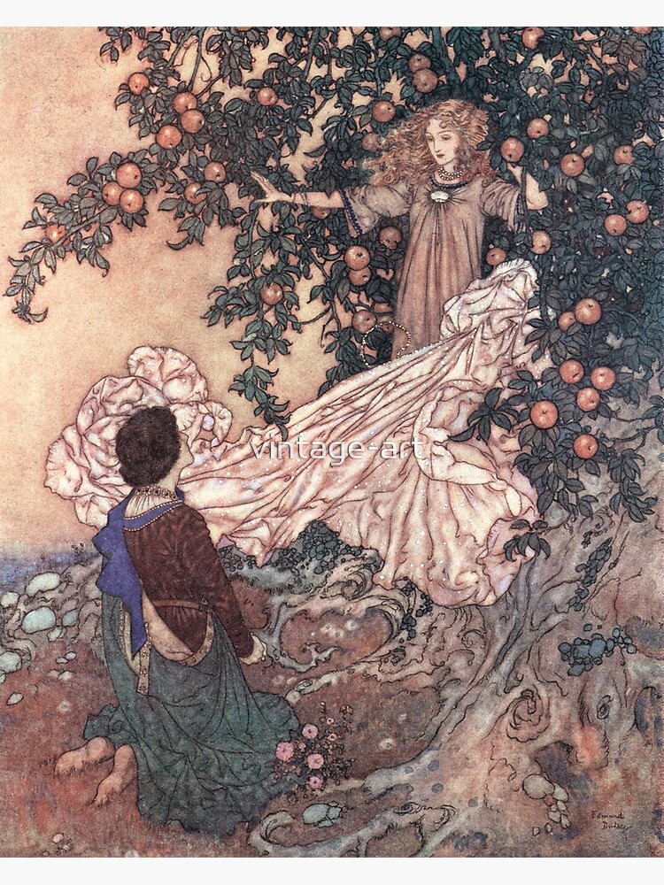 Thumbnail 3 of 3, Poster, The Garden of Paradise by Edmund Dulac designed and sold by vintage-art.