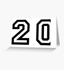 Number Twenty Greeting Card