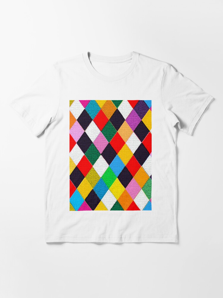 MARDI GRAS HARLEQUIN PATTERN Colorful Carnival Diamonds by Bulgan Lumini |  Essential T-Shirt