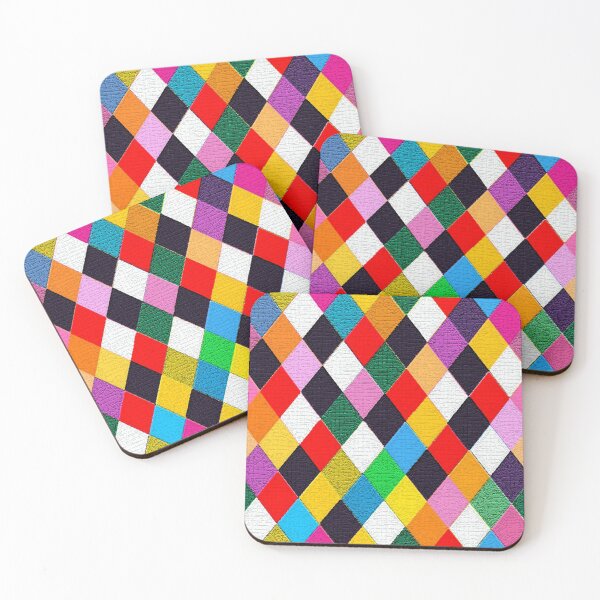 Item preview, MARDI GRAS HARLEQUIN PATTERN Colorful Carnival Diamonds by Bulgan Lumini designed and sold by BulganLumini.