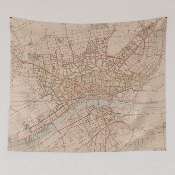 Item preview, Vintage Map of Frankfurt Germany (1880) designed and sold by BravuraMedia.