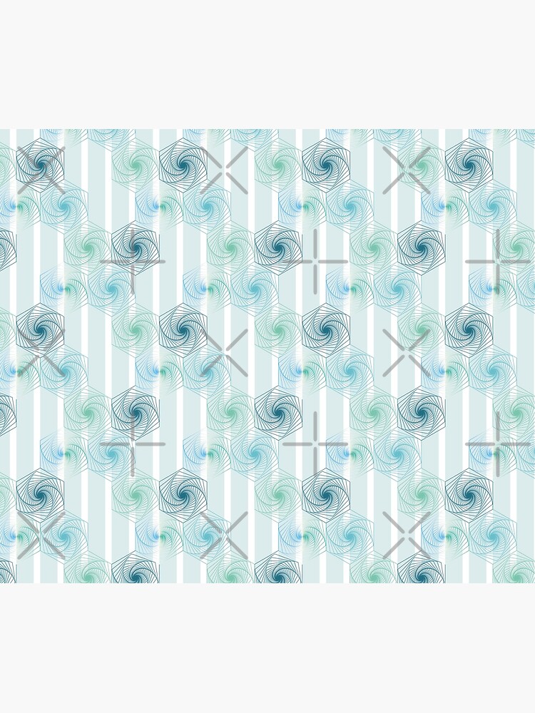 Futuristic gentle hexagons in mint by nobelbunt