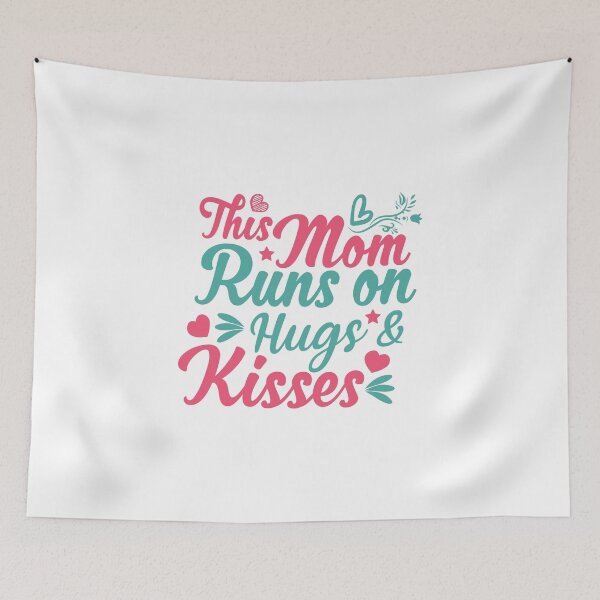 Item preview, This Mom Runs On Hugs And Kisses Mother's Day designed and sold by Ding-One.