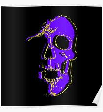 Skull - Purple Poster