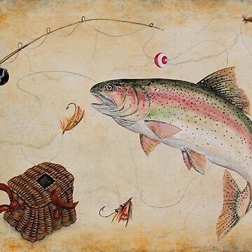 Rustic Fishing Creel 