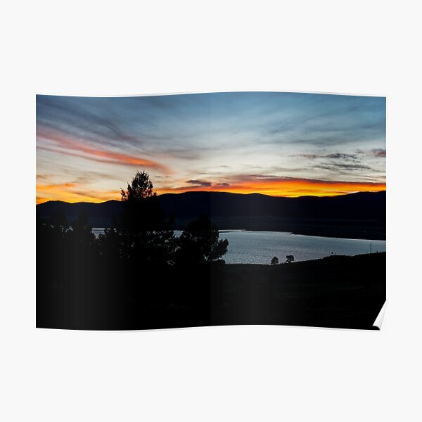 Sunset, Eagle Nest Lake State Park, New Mexico, USA Poster