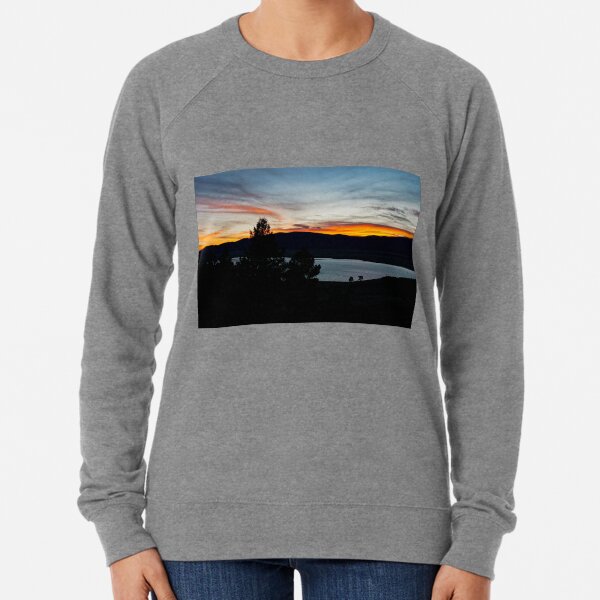 Sunset, Eagle Nest Lake State Park, New Mexico, USA Lightweight Sweatshirt