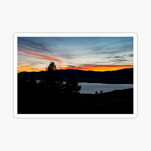 Sunset, Eagle Nest Lake State Park, New Mexico, USA Sticker
