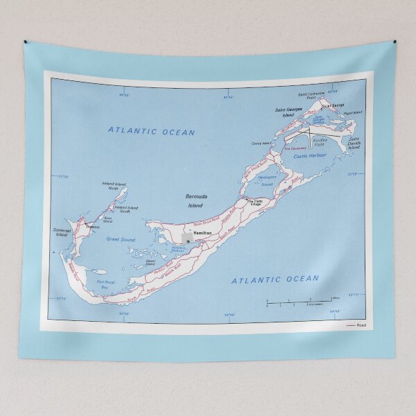 Item preview, Vintage Map of Bermuda (1976) designed and sold by BravuraMedia.