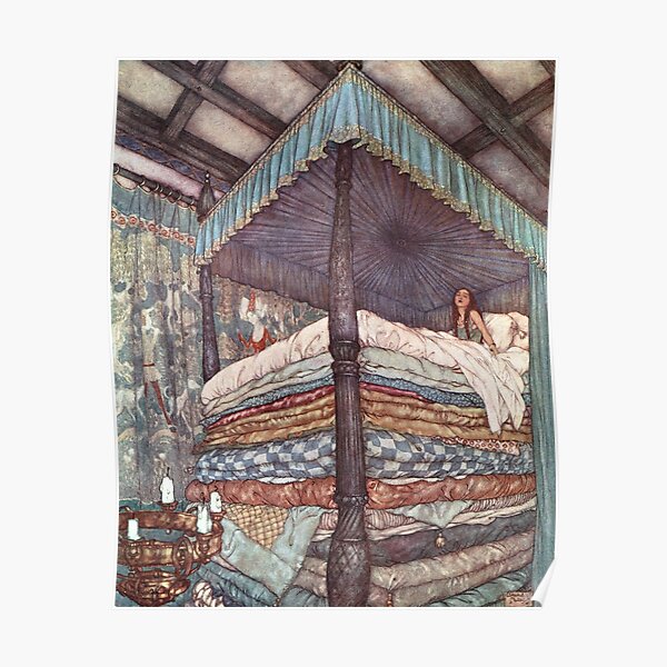 The Real Princess by Edmund Dulac Poster