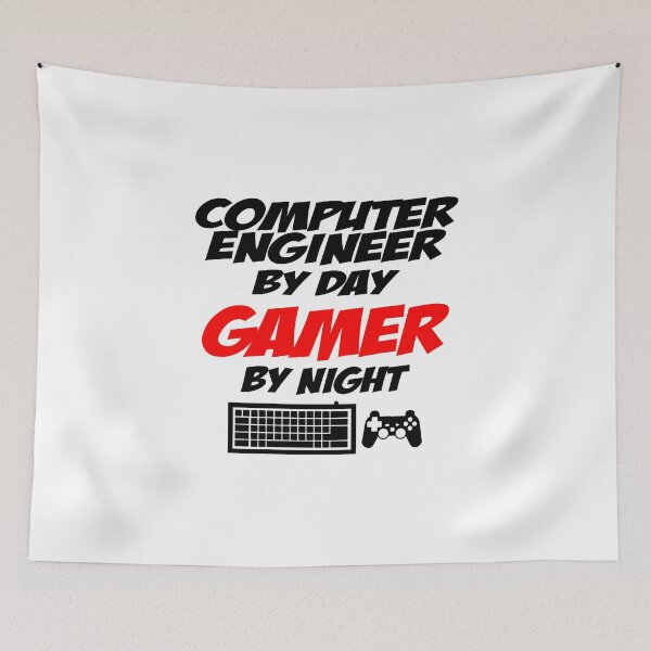 Item preview, Computer Engineer By Day Gamer By Night - Funny Gaming designed and sold by Ding-One.