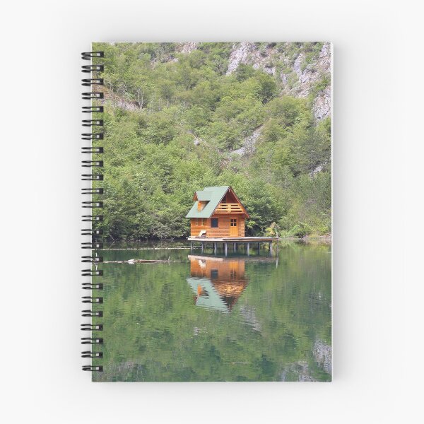 Item preview, Wooden cottage on green river designed and sold by goceris.