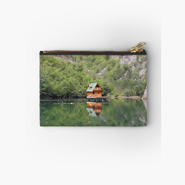 Item preview, Wooden cottage on green river designed and sold by goceris.
