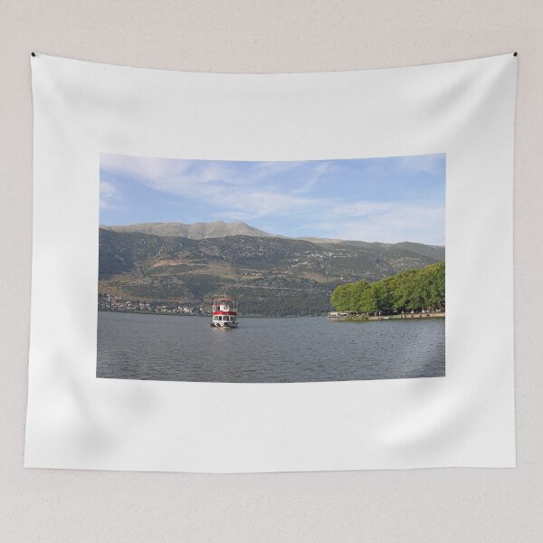 Item preview, Lake and mountains Ioannina Greece landscape designed and sold by goceris.