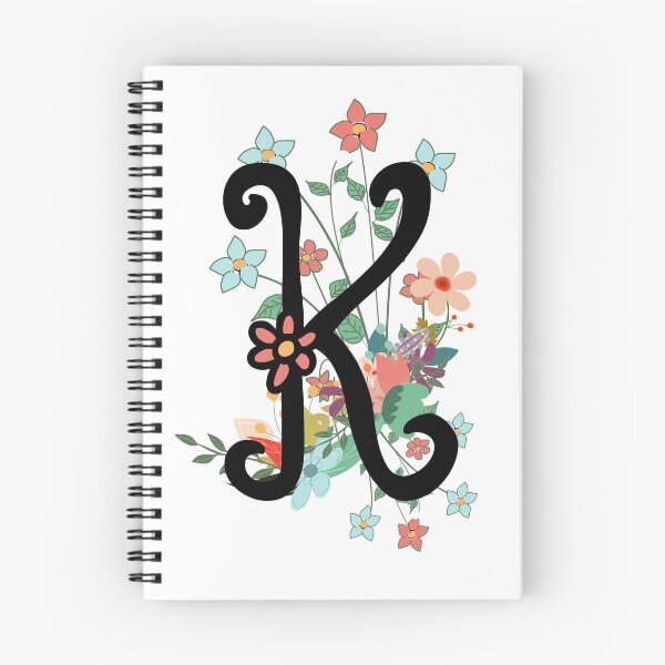 Artikelvorschau, Monogramm Buchstabe K mit Blumen entworfen und verkauft von Sid3walkArt2.