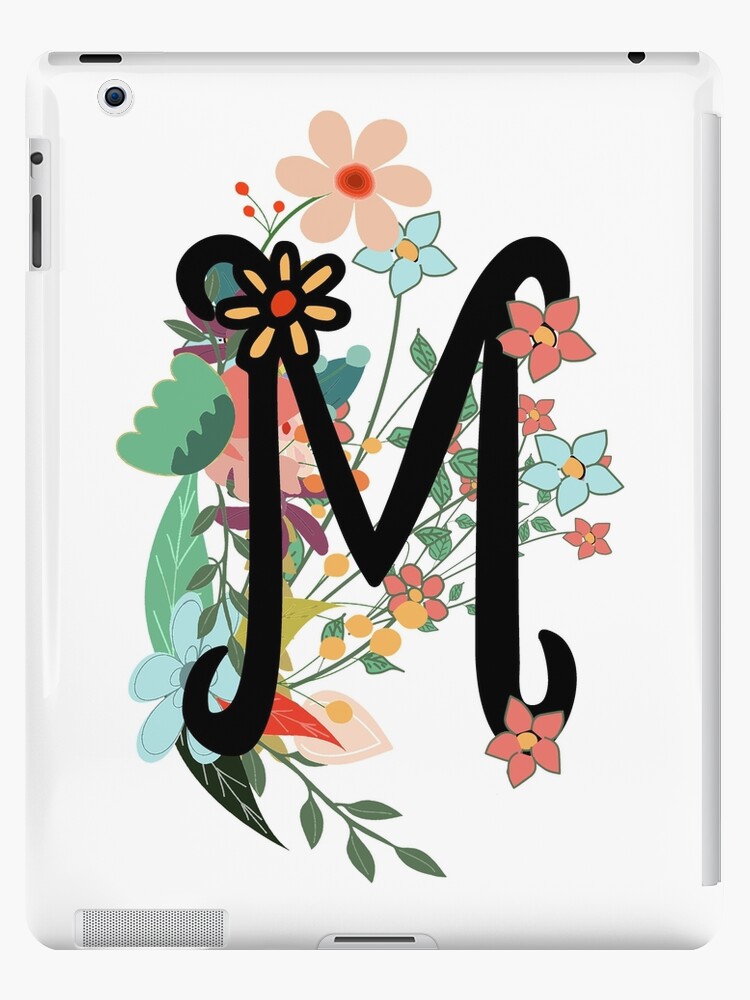  Floral Letter M Monogram : Cell Phones & Accessories