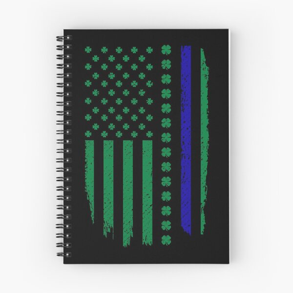 Item preview, Thin Blue Line St Patricks Day Irish American Shamrock Flag Police Cop K-9 designed and sold by mrsmitful.