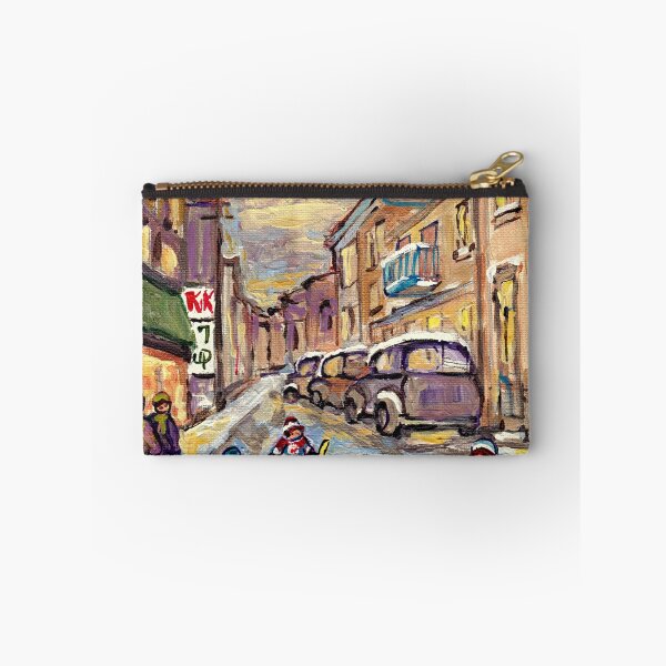 Item preview, MORE GOALS HOCKEY PRACTICE WINTER CITY SCENES MONTREAL ART designed and sold by Carole  Spandau.