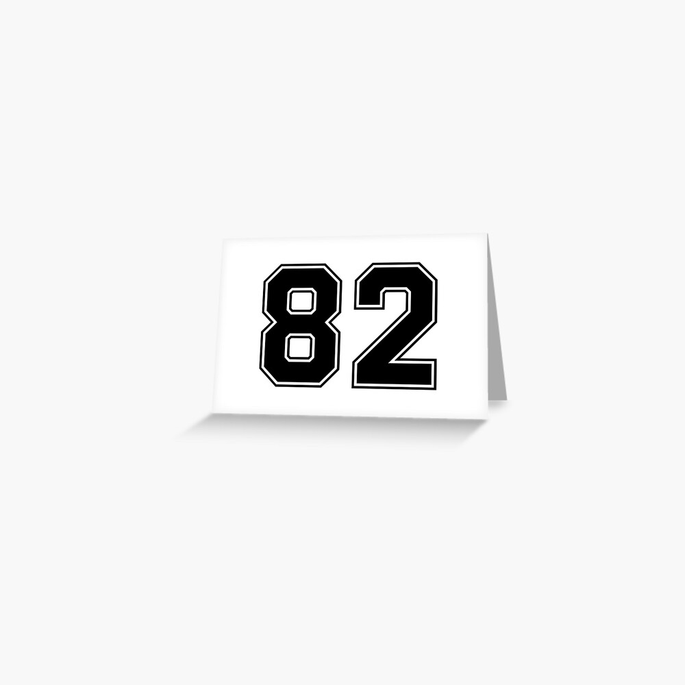 82 Classic Vintage Sport Jersey Number in Black Number on White Background  for American Football, Baseball or Basketball Stock Illustration -  Illustration of numbers, football: 140530378