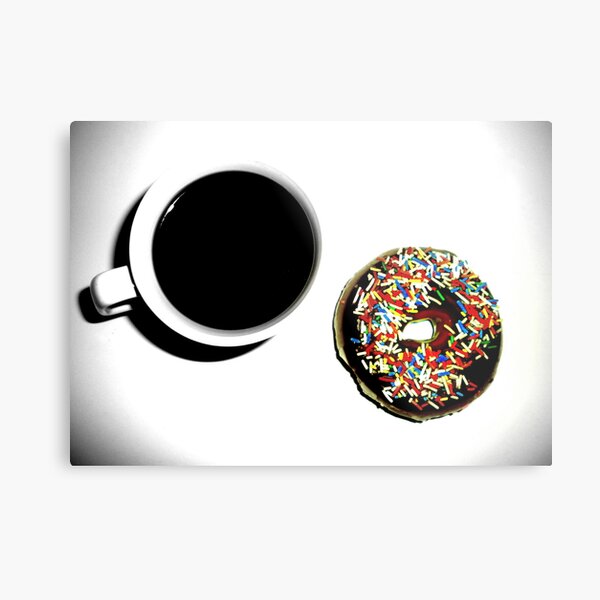 Damn Fine Coffee and Donut Metal Print