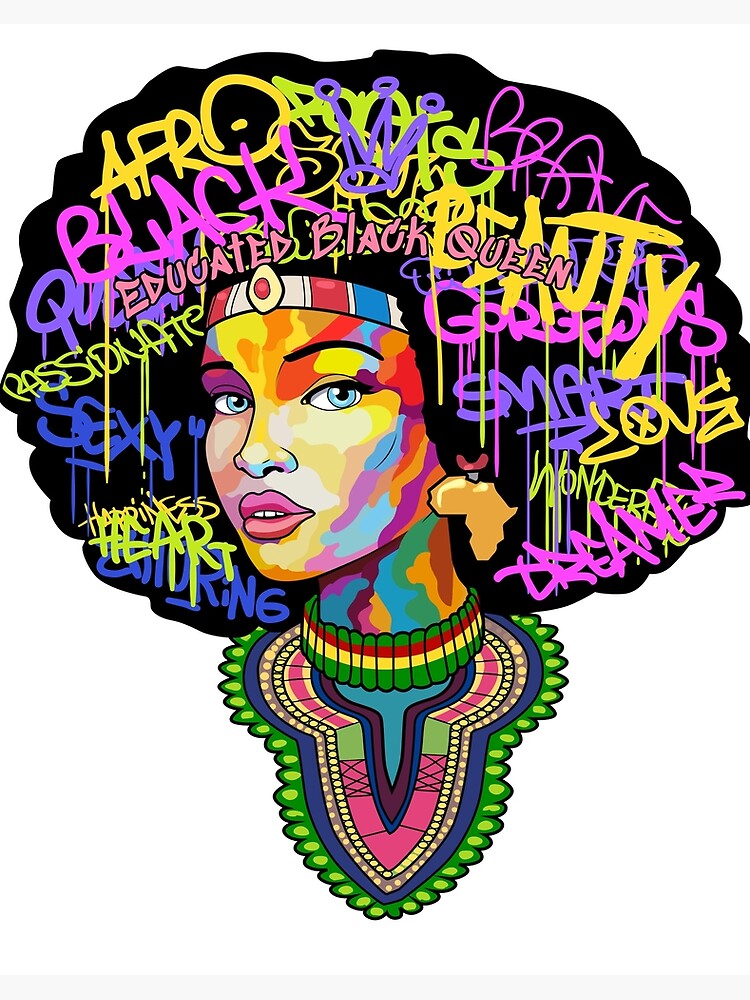 Dashiki Woman Shirt - Black Queen Woman Afro T-Shirt Dashiki Woman Shirt - Black Queen Woman Afro T-Shirt