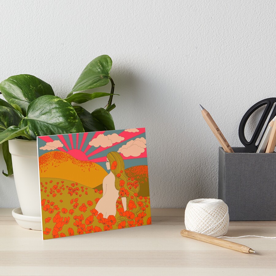 California Poppies Art Board Print