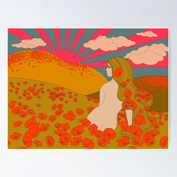 Item preview, California Poppies designed and sold by Audrey Herbertson.