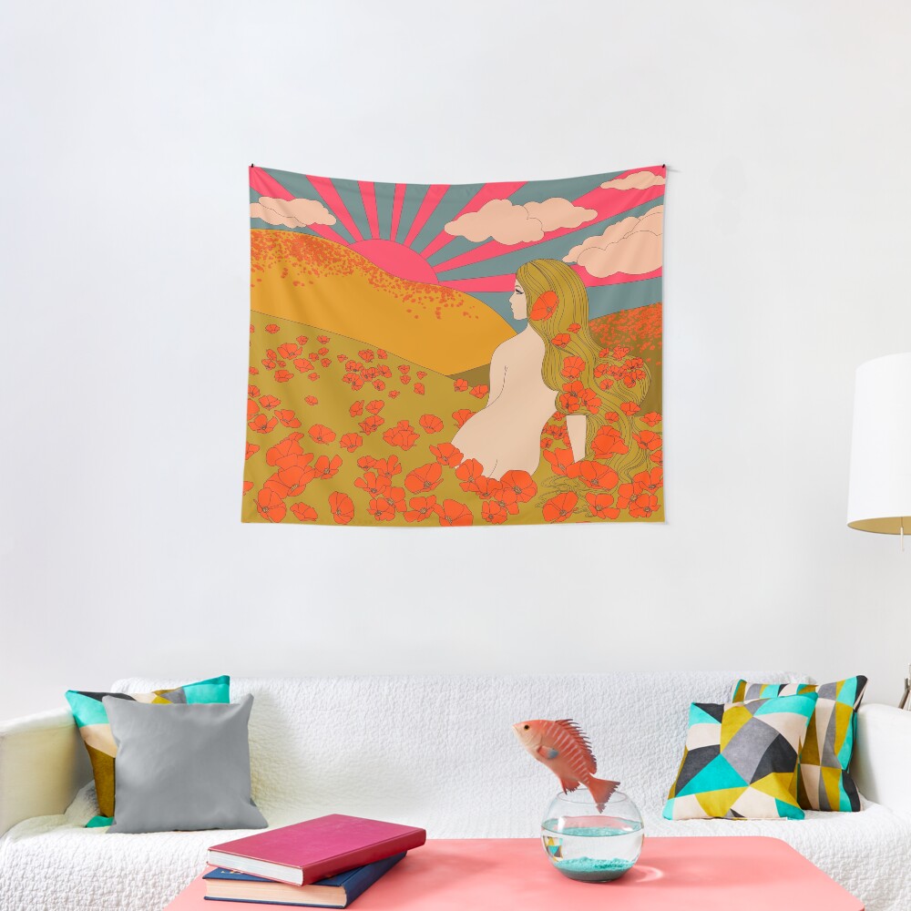California Poppies Tapestry