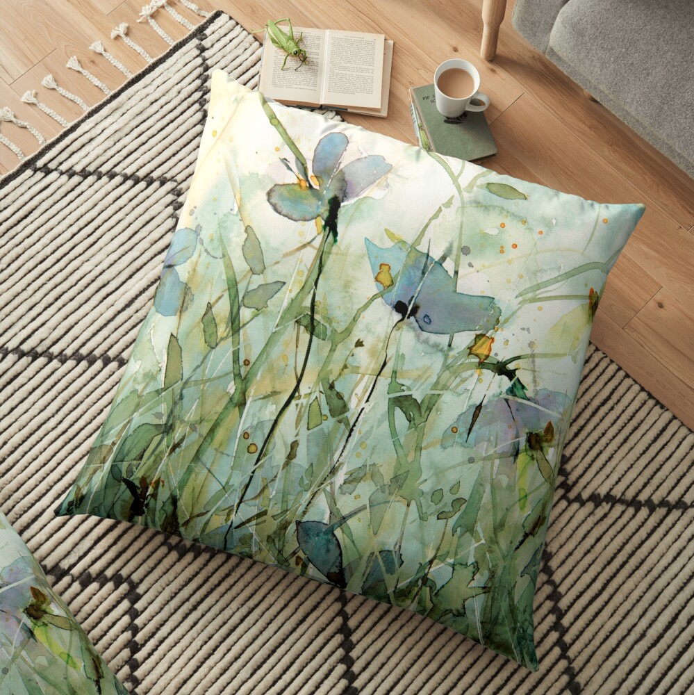 wild floral Floor Pillow