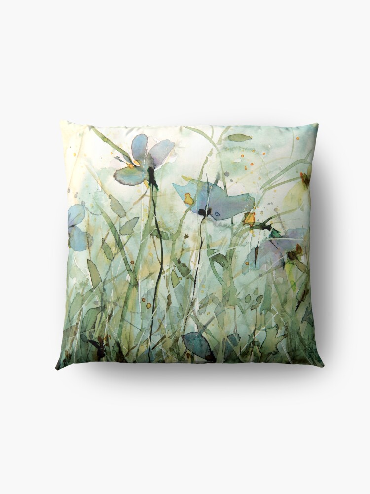 Alternate view of wild floral Floor Pillow
