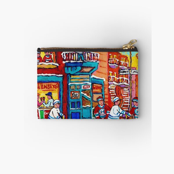 Item preview, FAIRMOUNT AND CLARK MONTREAL WINTER SCENES PLATEAU DINER WITH HOCKEY designed and sold by Carole  Spandau.