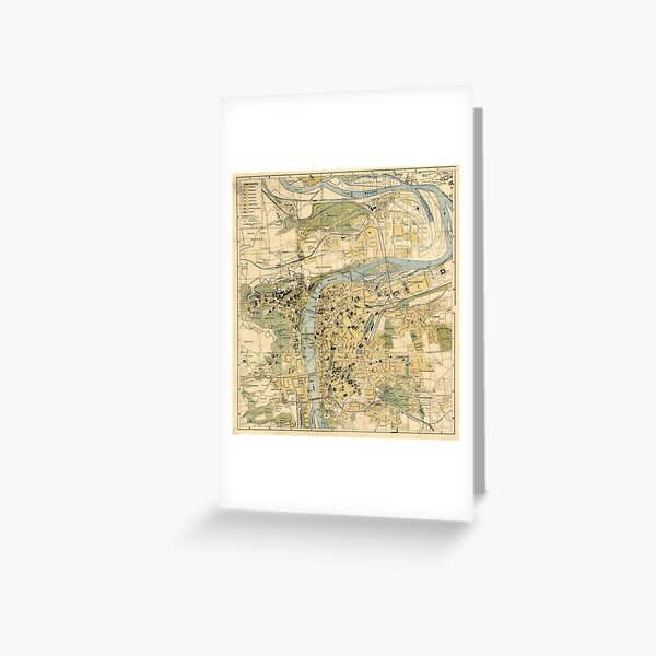 Item preview, Vintage Map of Prague Czech Republic (1905) designed and sold by BravuraMedia.