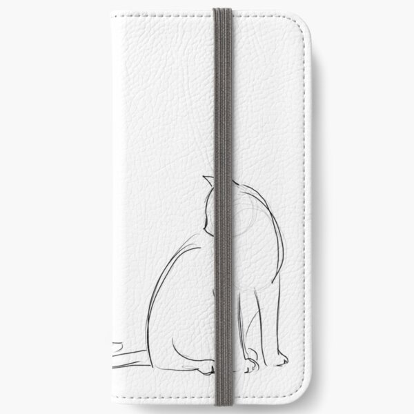 Katzenkonturen iPhone Flip-Case