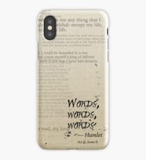 Hamlet: Words, Words, Words iPhone Case