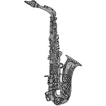Artwork thumbnail, Patterned Sax by Katie Manders