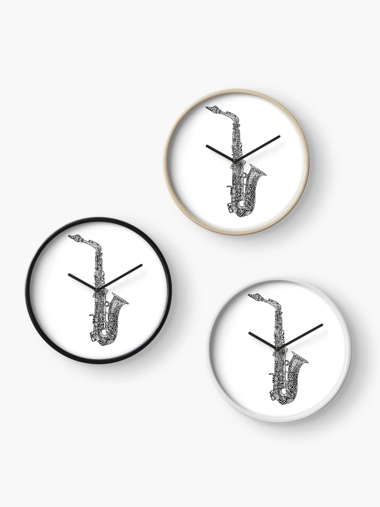 Thumbnail 3 of 4, Clock, Patterned Sax designed and sold by Katie Manders.