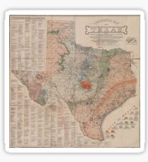 Vintage Geological Map of Texas (1920) Sticker