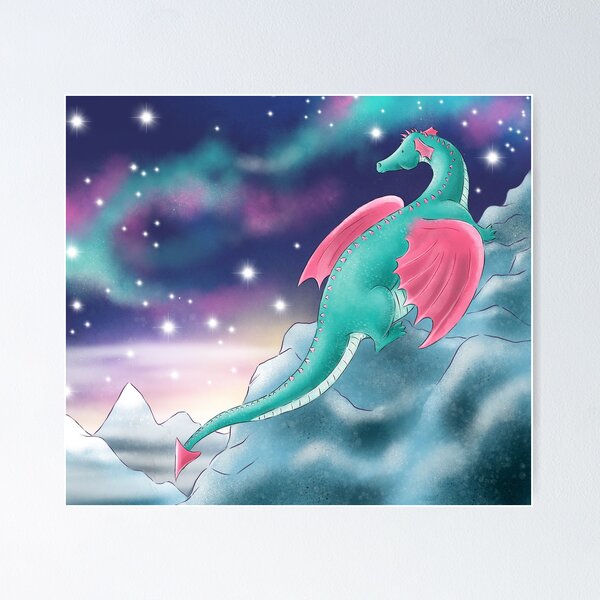 Item preview, Dragon watching the stars  designed and sold by Whimsicolourart.