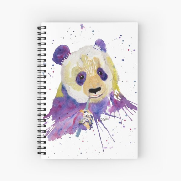 PANDA BEAR Spiral Notebook School Supplies 80 Sheet Purple Be Own Kind Beautiful