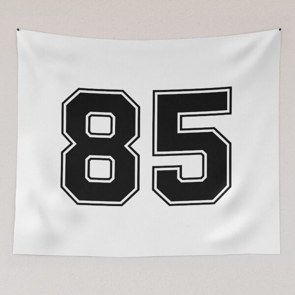 Item preview, 85 American Football Classic Vintage Sport Jersey Number in black number on white background for american football, baseball or basketball designed and sold by Marcin Adrian.