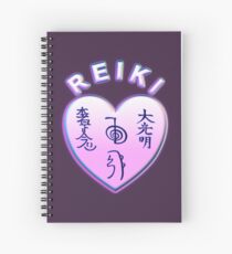 Pink Reiki Heart Spiral Notebook